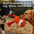 Jalousie knotted plush toy for medium dogs