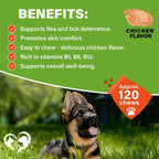 Beloved Pets USA made pet pest control soft chews on a plain background