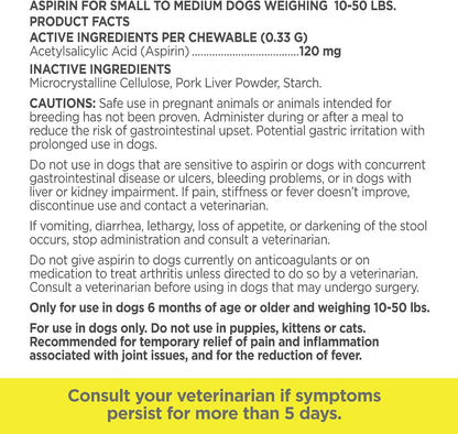 Vetality pet health care aspirin tablets for small dogs
