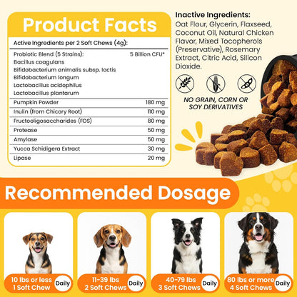 Side view of Weallin gut health chews for dogs