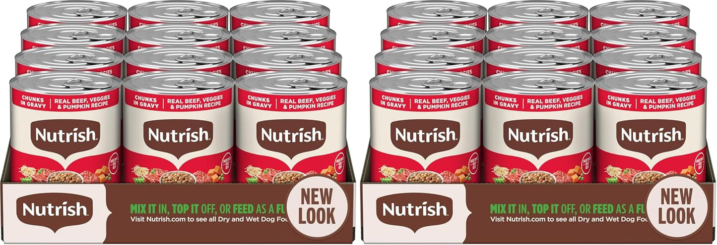 Nutrish Rachael Ray Wet Dog Food Chunks in Gravy Real Chicken & Veggies Recipe, 13 oz. Can, 12 Count - Image 13