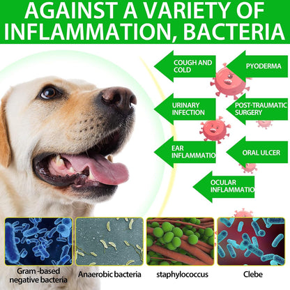 Authentic USA imported NenMaoKeNu natural dog immunity drops side label