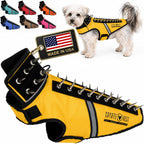 CoyoteVest SpikeVest Dog Harness | Stab-Resistant Protective Vest | Coyote Vest for Dogs | Defends Against Coyotes, Dogs, Birds of Prey | Reflective Safety, Made in USA (S-Neon Pink) - Image 12