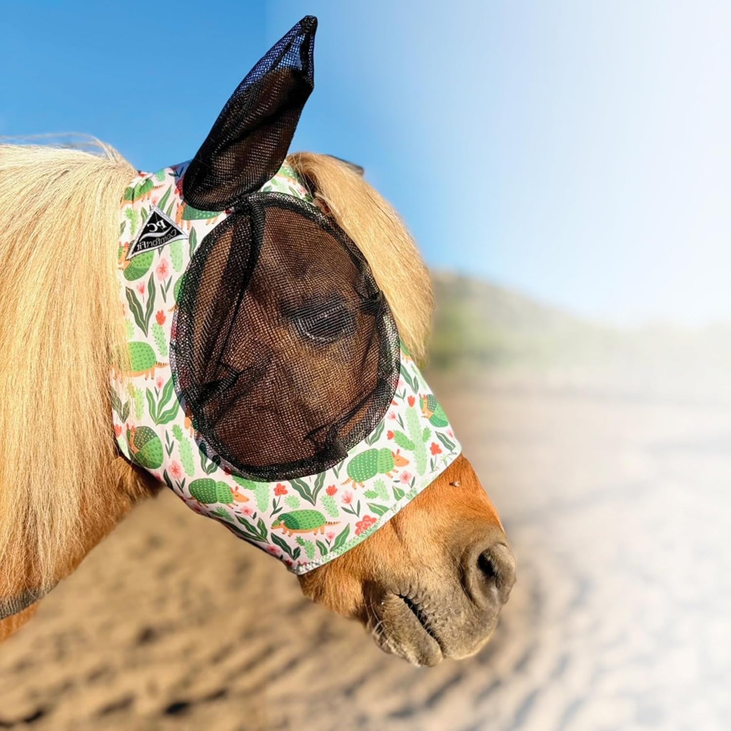 Professional's Choice Comfort Fit Fly Mask | Pacific Blue - Image 10