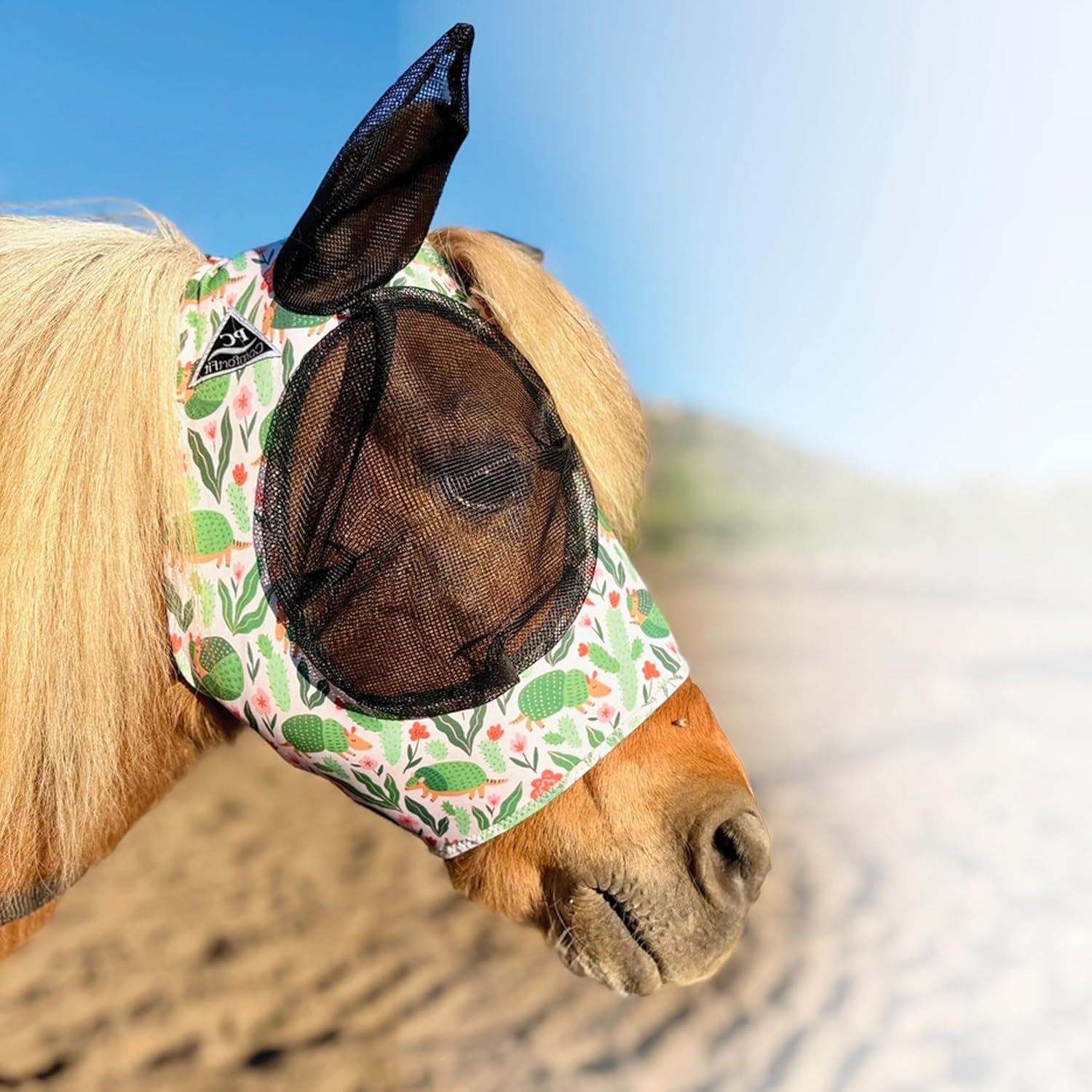 Professional's Choice Comfort Fit Fly Mask | Pacific Blue - Image 10