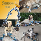 Thick seven hundred gram pet tug rope close up detailing tight knots
