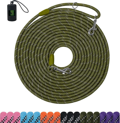 Long Dog Training LeashHeavy Duty Reflective Rope Lead for Small Medium Large Dogs 6FT 10FT 15FT 30FT 50FT for Training, Walking, Backyard, Camping - Image 10