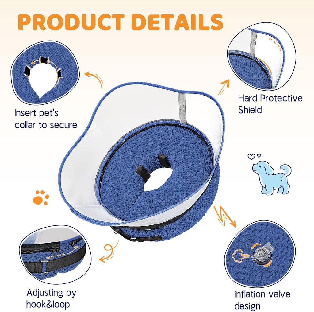 Supet pet surgery recovery donut clear peripheral vision view