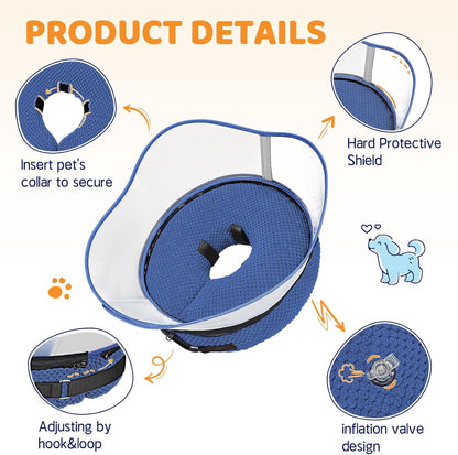 Supet pet surgery recovery donut clear peripheral vision view
