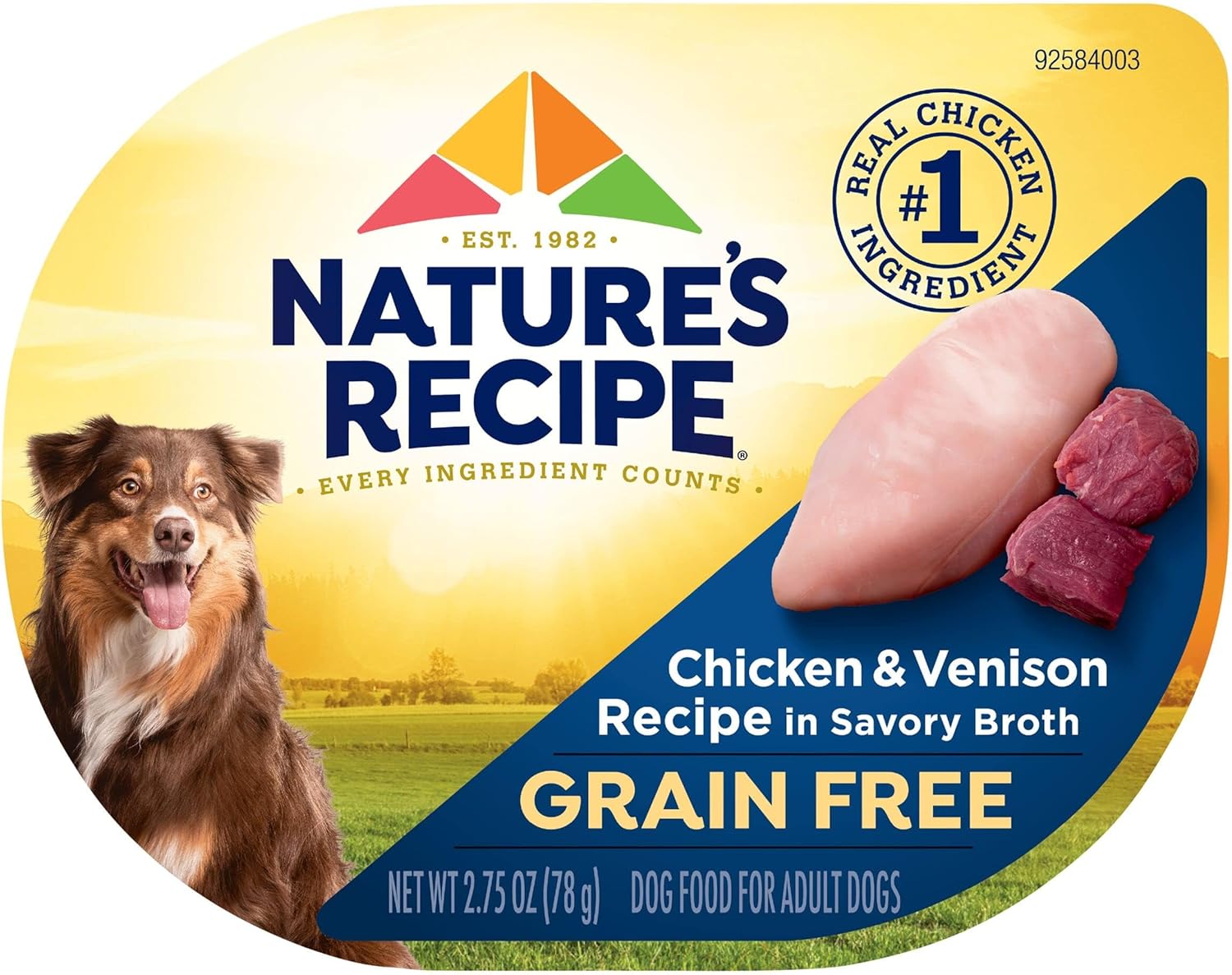 Nature's Recipe Grain Free Chicken Recipe, Chicken & Venison Recipe and Chicken & Duck Recipe in Savory Broth Variety Pack Wet Dog Food, 12-2.75 oz. Cups, 2 Count - Image 11