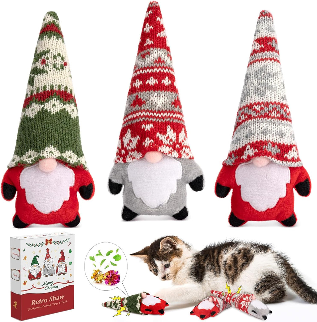 Retro Shaw Refillable Catnip Toys Pillow with Crinkle Sound, Interactive Kicker Cat Toys for Indoor Kittens, Soft Plush Kitty Kick Drives Bored Cat Crazy with Fun - Image 9