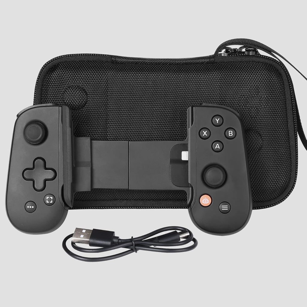 Aenllosi black durable gaming accessory storage case angle view demonstrating compact design