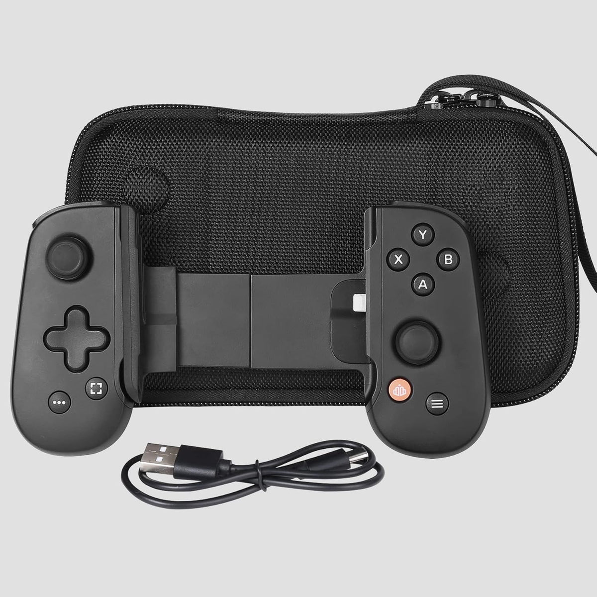 Aenllosi black durable gaming accessory storage case angle view demonstrating compact design