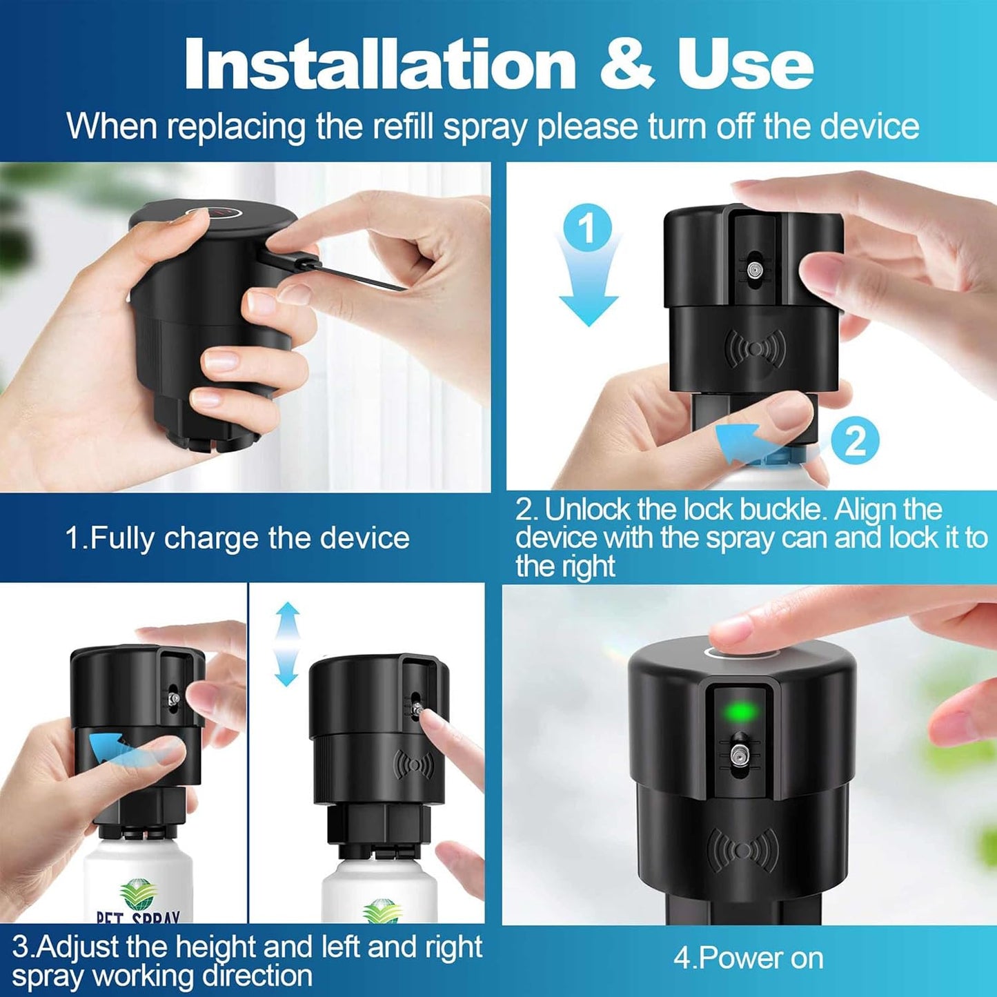 Odorless indoor cat system refill can top valve details