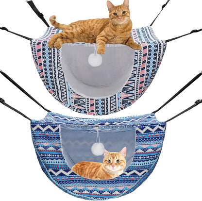 Unittype 2-piece cat cage hammock set in boho style