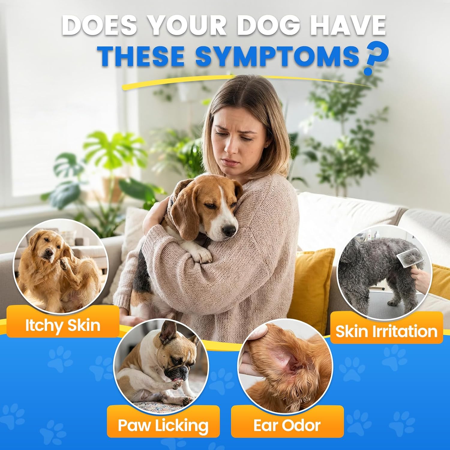 Bacon flavored liquid dog allergy relief supplement close up