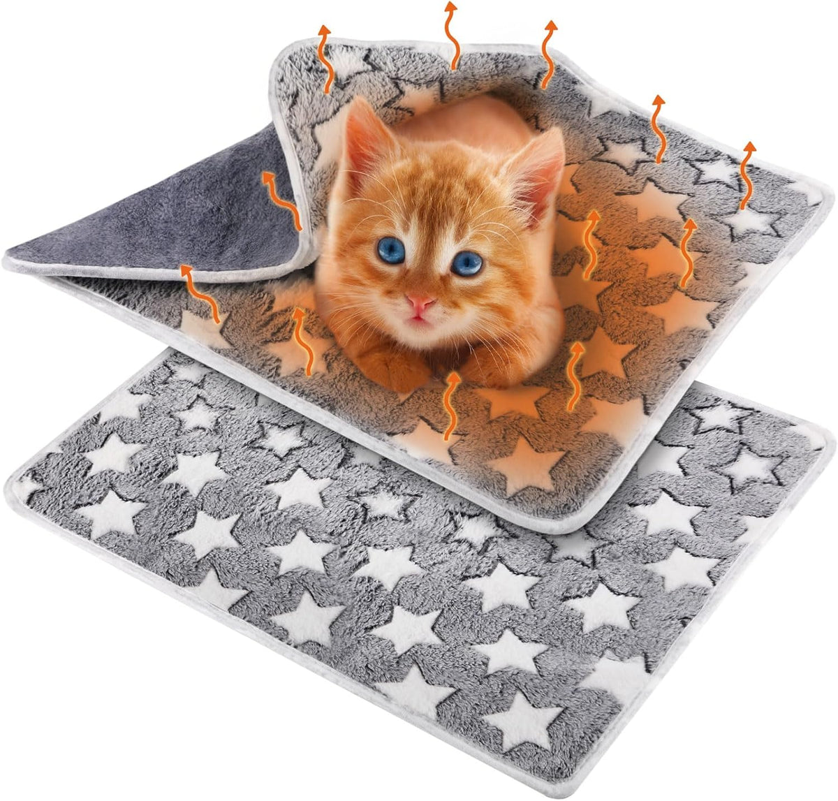 Clysee two pack thermal pet mats displayed together showing size and pattern consistency