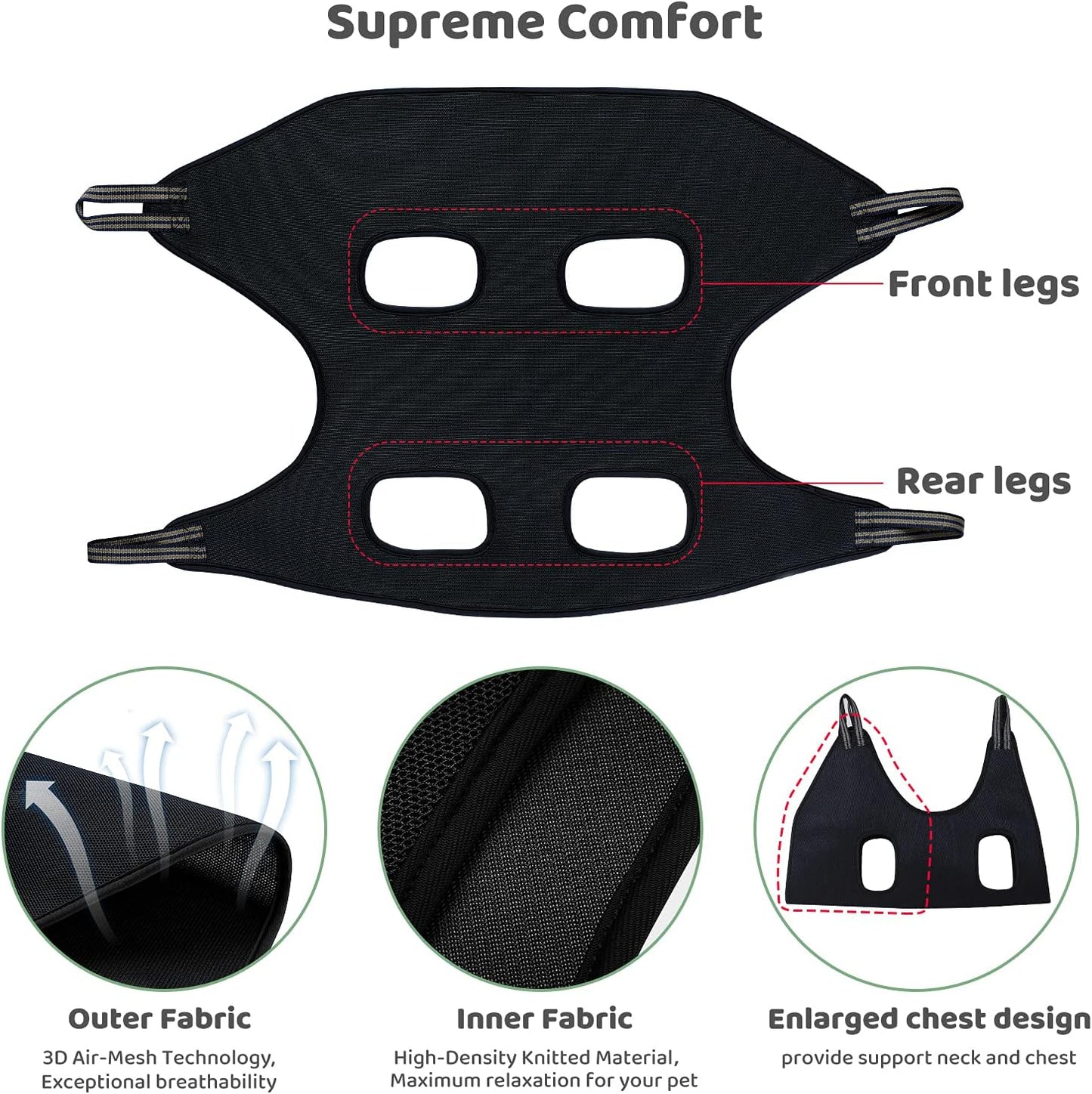 Guzekier dog hammock restraint bag with accessories