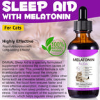 Premium imported USA cat sleep aid bottle on a plain background