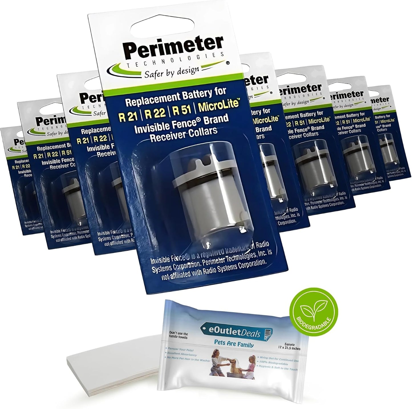 Perimeter Technologies Invisible Fence Collar Battery - Brand Compatible - Includes eOutletDeals Pet Towel (2 Pack) - Image 10