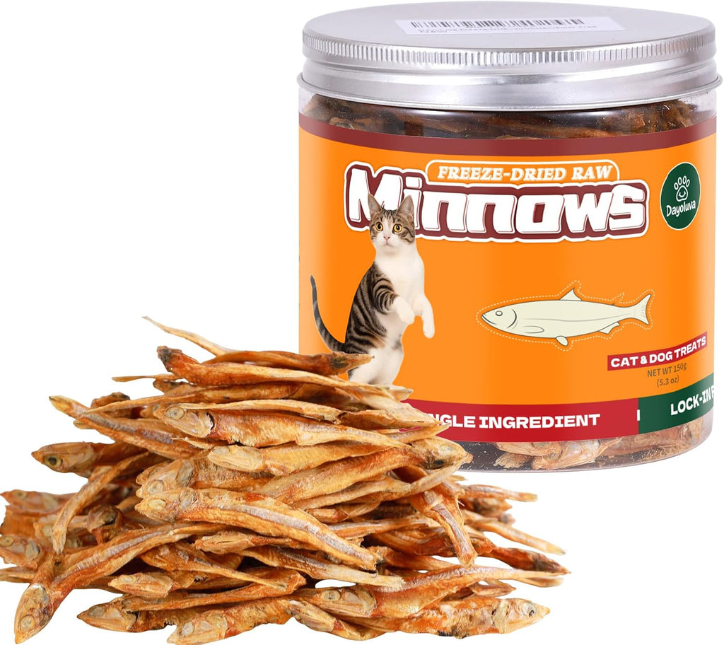 Freeze Dried Minnows for Dogs & Cats, Single Ingredient Human Grade Fish Treats, Wild Caught High Protein Training Rewards (2.1 Ounce) - Image 10