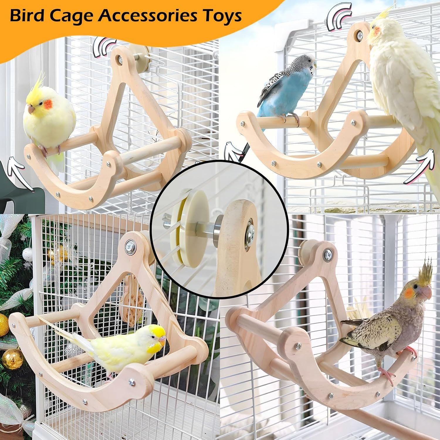 Jevnd intelligence puzzle bird enrichment toy illustrating the silent metal bearing system