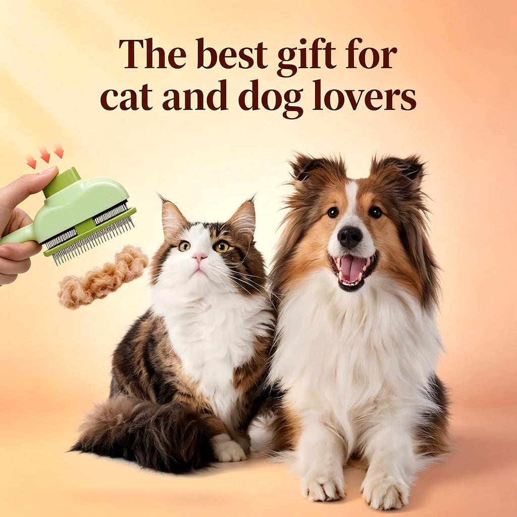Using generic flea comb on pet fur for hair removal