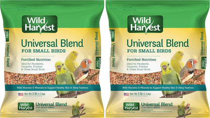 Side view of Wild Harvest 3 Pounds bird food packaging