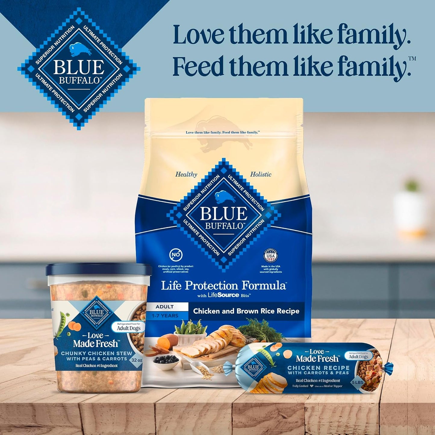 Blue Buffalo Love Made Fresh Natural Adult Dog Food, Refrigerated, Chunky Chicken Stew with Carrots and Peas, Fresh Dog Food, Ready-to-Serve, 2-lb Tub - Image 10