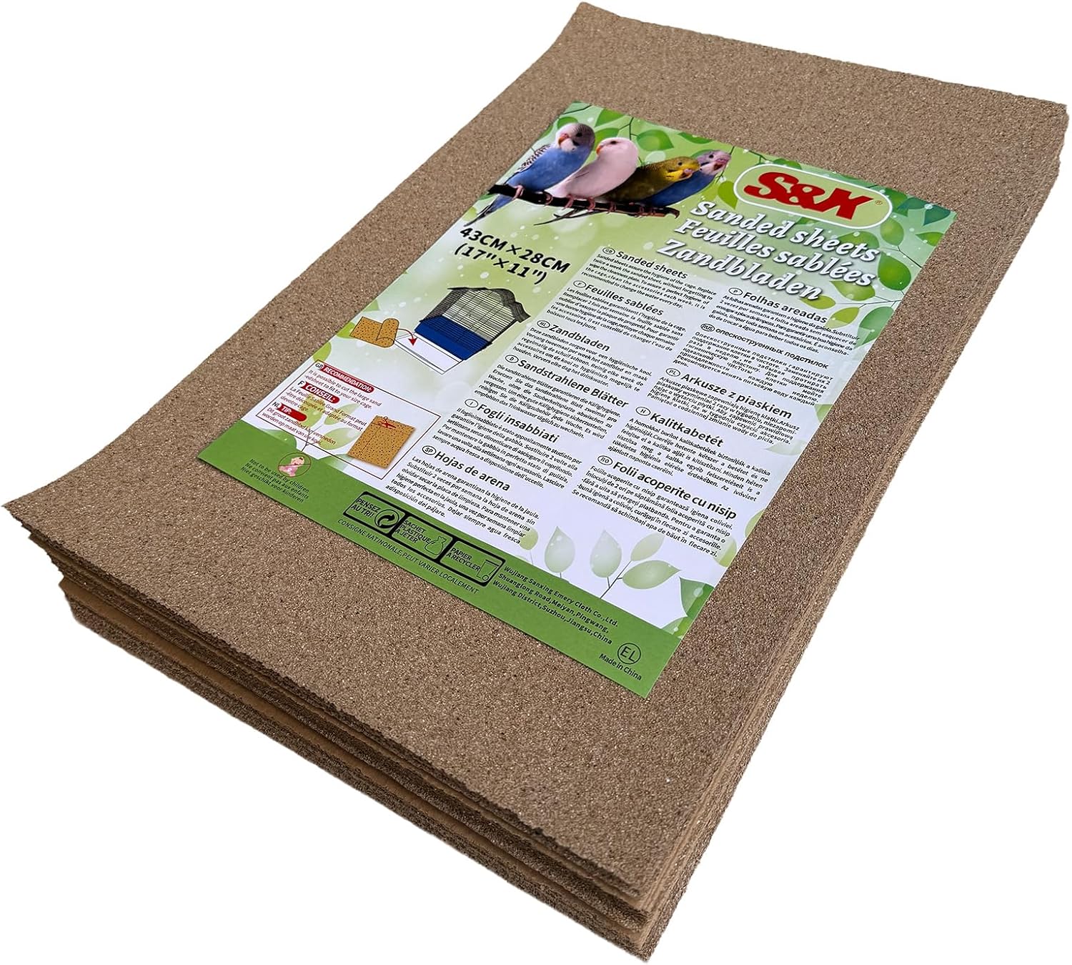 S&X Gravel Paper for Bird Cage 30-Pack 15" x 9.5" Bird Cage Liners Disposable for Enhanced Hygiene and Bird Health - Image 8