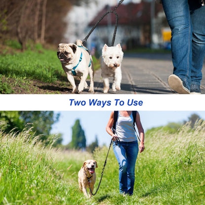 Premium black twin dog lead splitter by MingXpets packaged for pet owners