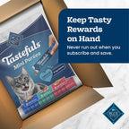 Blue Buffalo Tastefuls Mini Pures Natural Cat Treats, Chicken, Tuna, Salmon Variety Pack, 0.5 oz. Single Servings, 24-Count - Image 10