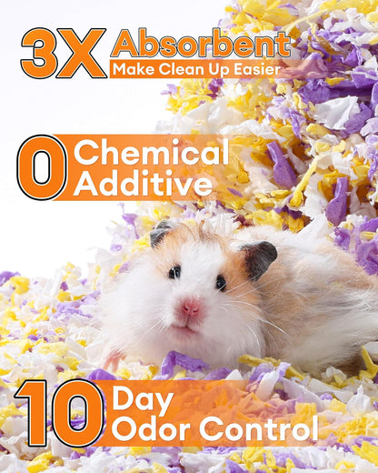 BUCATSTATE Hamster Bedding 70L, Truly 99% Dust-Free Small Animal Paper Bedding Odor Control, Cozy Hamster Litter for Rabbit Rat Syrian Dwarf Hamsters Gerbils (Harvest Sunset) - Image 7