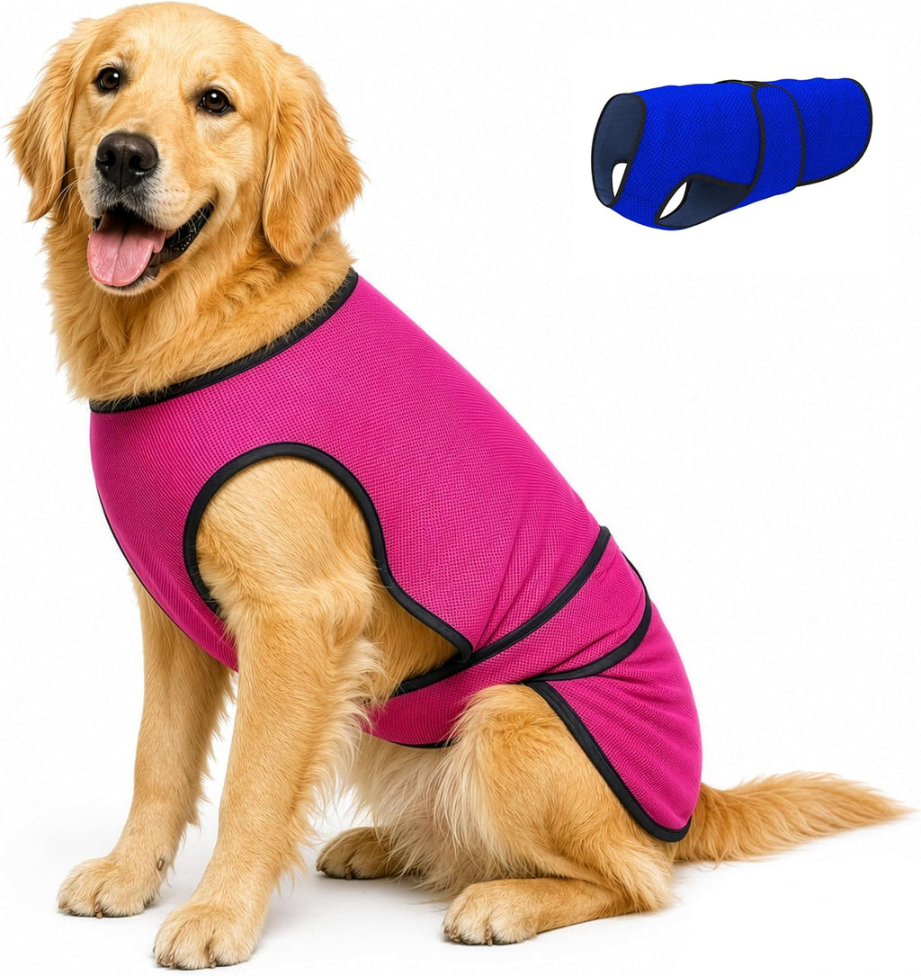 Instructions for soaking dog cooling vest in water