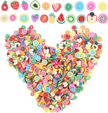 Kimober 6000 pieces polymer clay fruit slices set front view