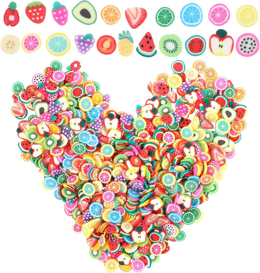 Kimober 6000 pieces polymer clay fruit slices set front view