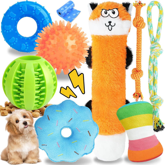 PatsFran 9-pack puppy teething toys set front view
