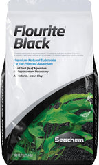 Seachem Flourite Black planted aquarium substrate front view bag