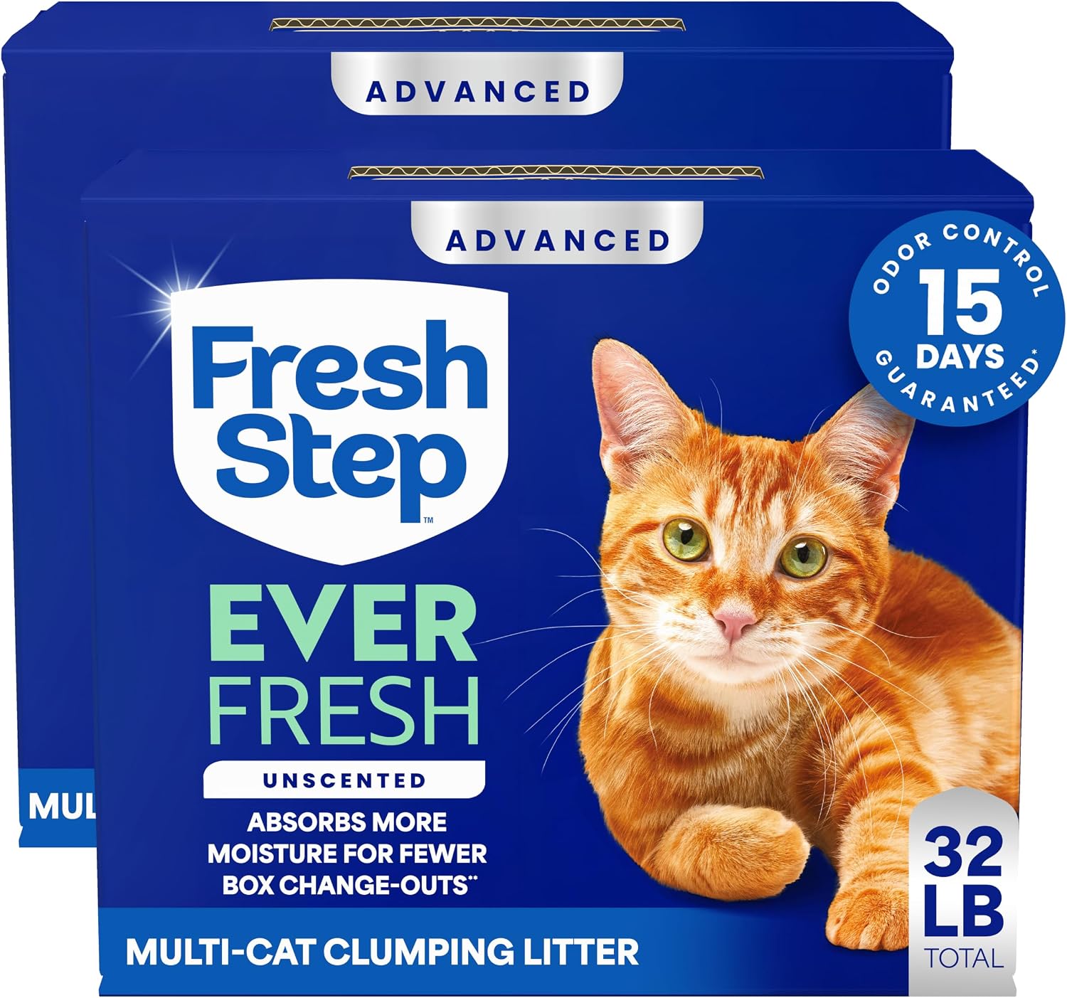 Fresh Step Advanced Ever Fresh Multi Cat Clumping Litter with Febreze Freshness, Ammonia Block Technology, Ultra Absorbent, 16 lb. Box, Pack of 2 - Image 15