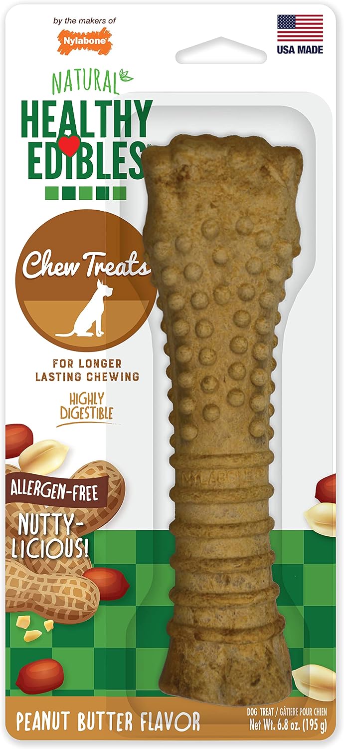 Nylabone Healthy Edibles Natural Dog Chews, Long Lasting Bones for Dogs, Bacon Flavor Dog Treats, X-Large (2 Count) - Image 11