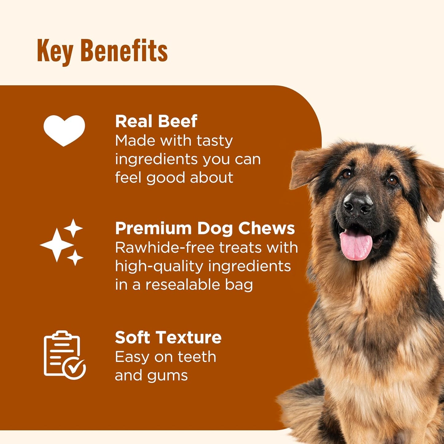 Authentic USA imported Rachael Ray Nutrish dog chews ingredient list view