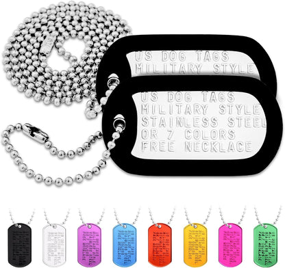 GoTags Personalized Military Dog Tags authentic dual tag necklace set