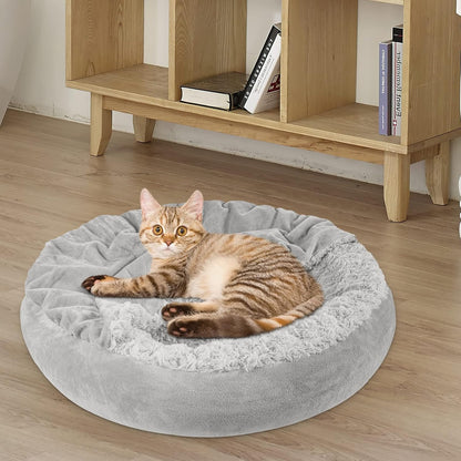 Small cat resting inside Joejoy burrow cave bed