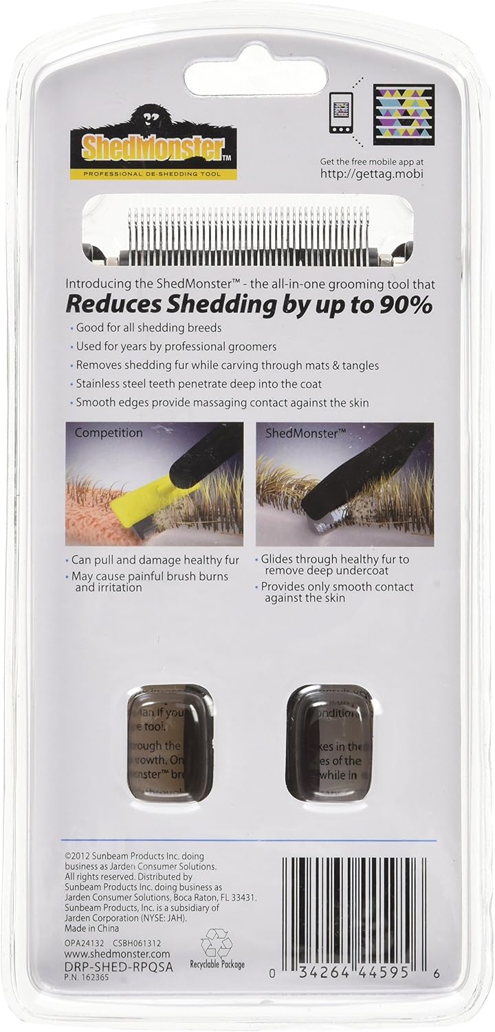 Kerbl Oster ShedMonster de-shedding tool side angle packaging view