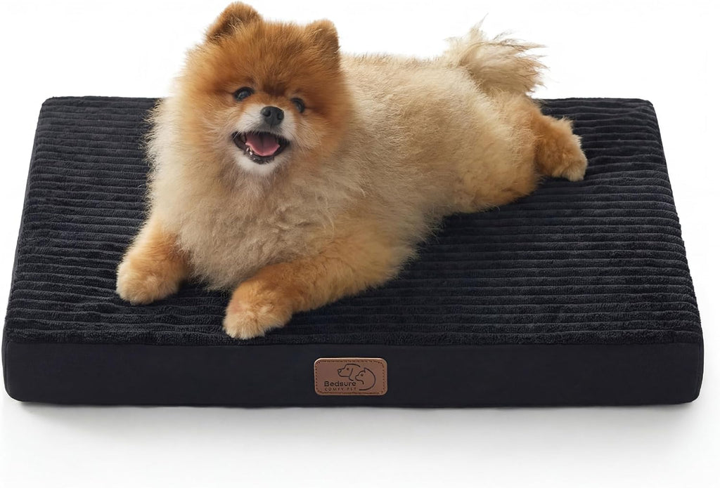Bedsure ComfyFleece Dog Beds Large Sized Dog- Orthopedic Pet Beds for Crate with Removable Machine Cover, NOT Waterproof Egg Crate Foam Puppy Mat for Pets Up to 50 lbs, 35x22x2.8, NOT Chewproof - Image 12