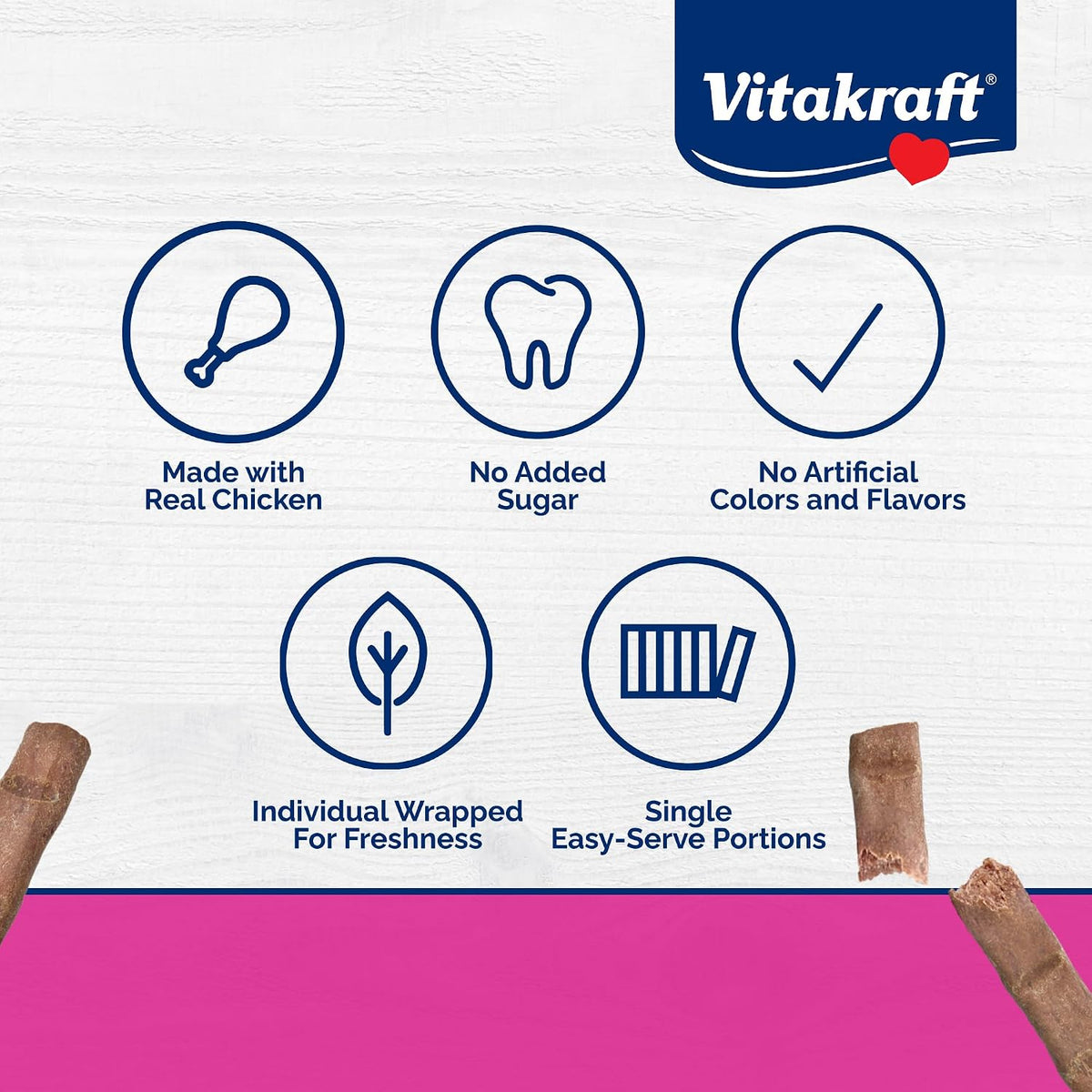 Vitakraft PurrSticks meaty cat sticks package back details