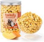 Pawaura freeze dried pumpkin treats front view jar for dog and cat digestive health.