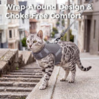 Breathable air mesh cat walking vest with dual metal D rings