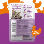 Sixteen pack box of USA imported Friskies chicken lickable snacks