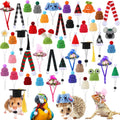 Locmeo 44 piece hamster hats and scarf set front view